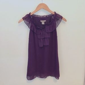 Purple sleeveless blouse-SMALL-Kenar